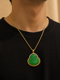 Jade Lucky Buddha Pendant