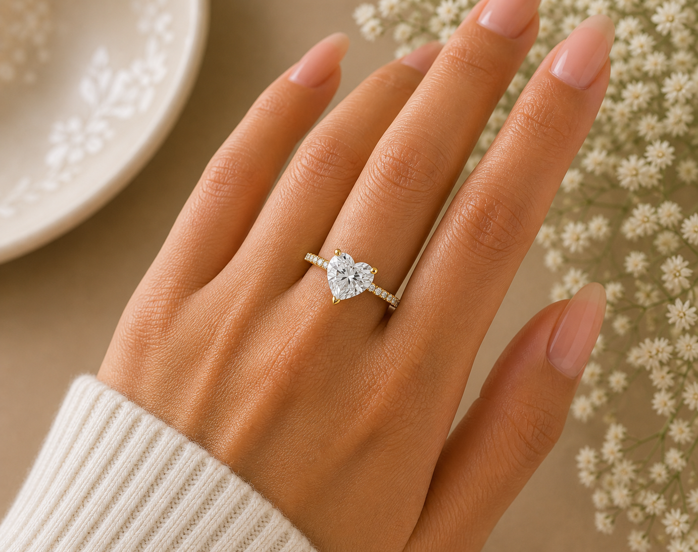 1 Carat Heart Cut Ring