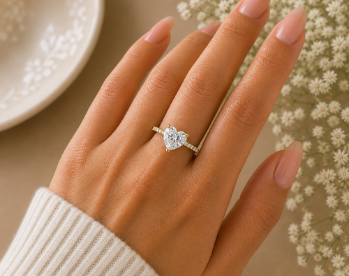 1 Carat Heart Cut Ring