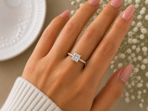 1 Carat Cut Princess Ring